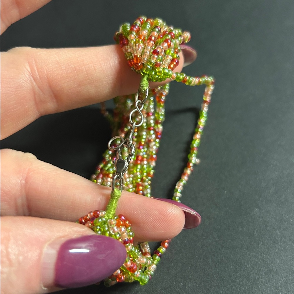 Threaded Multi-Strand Multicolor Beaded Bracelet … - image 2